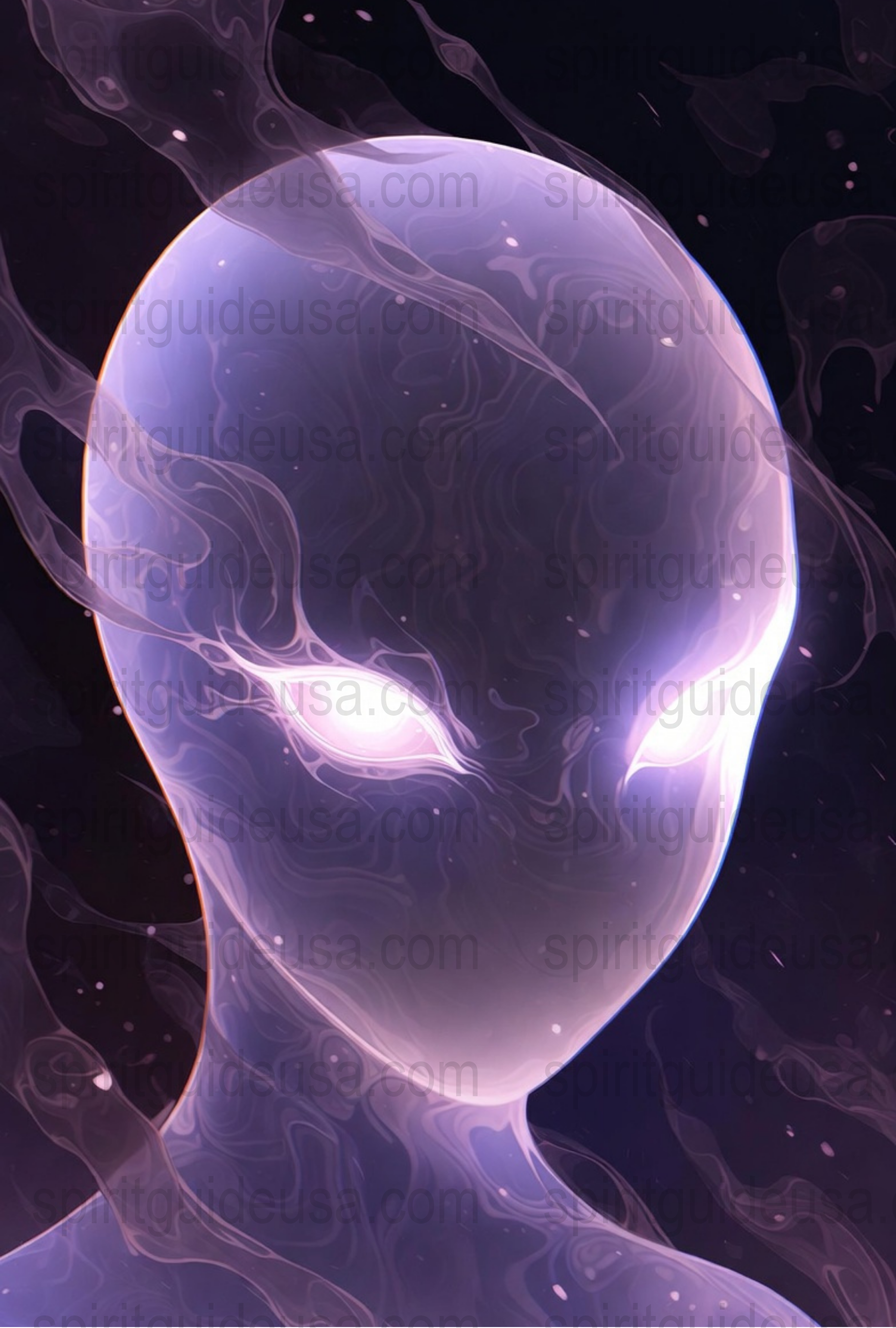 Abstract Purple Galaxy Mannequin Head Art Print, Spiritual Surreal Cosmic Decor, Unique Wall Art for Modern Home Styling