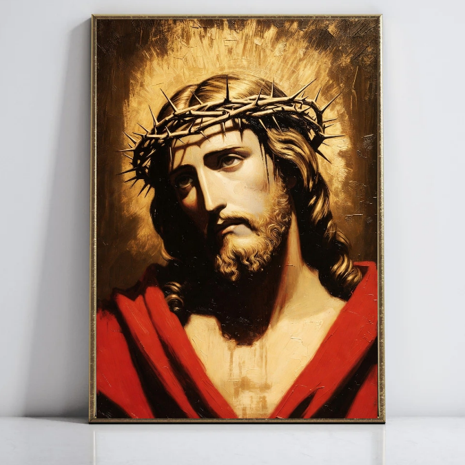 High-Resolution Printable Artwork  Jesus / Bible / Christian Theme  Sacred & Inspirational Design  Perfect for Prayer Rooms, Churches, and Home Decor  Ideal for Digital Downloads and Wall Prints