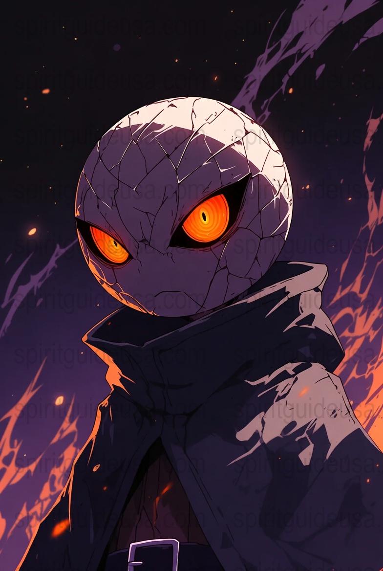 Anime Character Hooded Figure Poster, Mysterious Eyes Wall Art, Vibrant Purple Background Decor