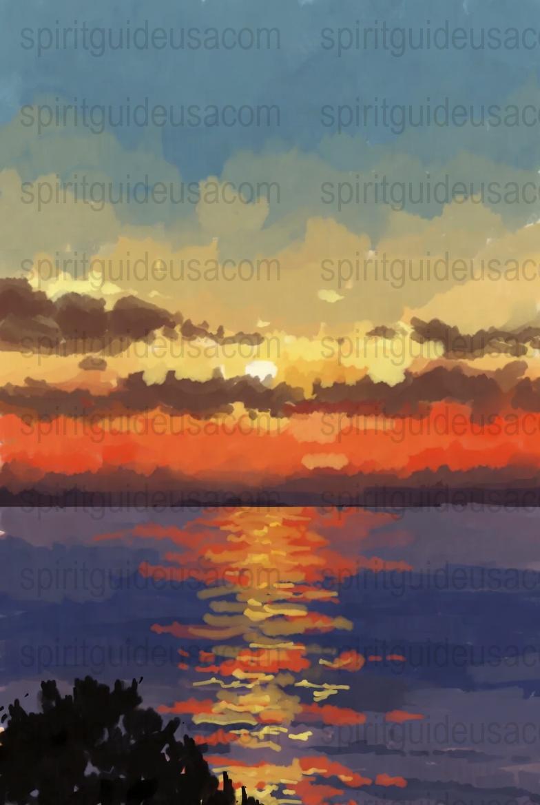 Sunset Lake Reflection Canvas Print, Colorful Impressionist Water Art, Home Decor Wall Art