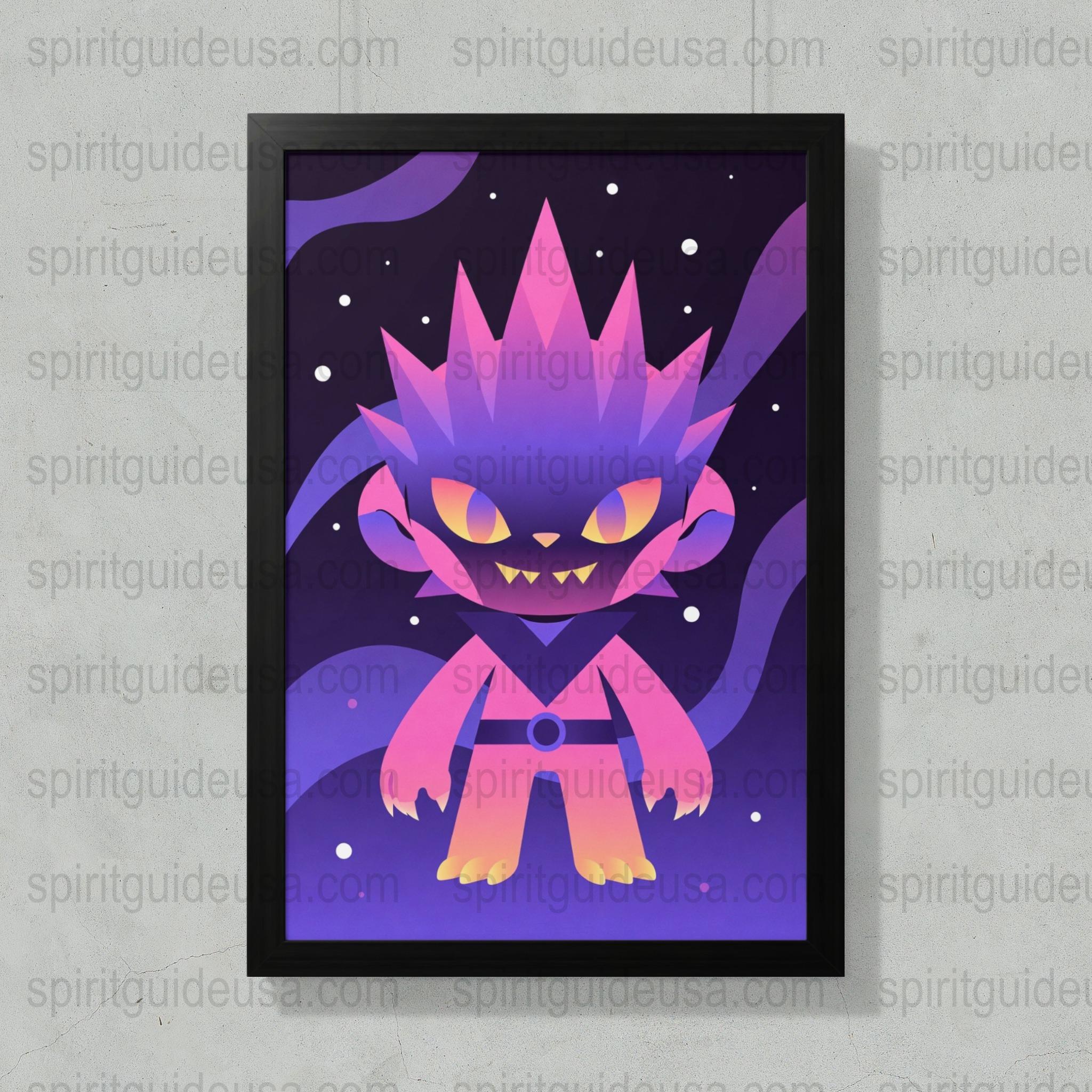 Colorful Monster Art Print, Kids Room Decor, Vibrant Cartoon Creature Poster, Wall Hanging, Unique Fantasy Illustration, Gift Idea