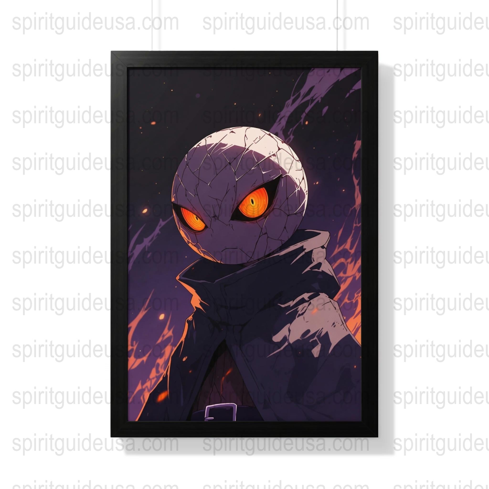 Anime Character Poster, Dark Mummy With Glowing Eyes, Mysterious Fantasy Art Print for Wall Decor, Unique Collector's Item