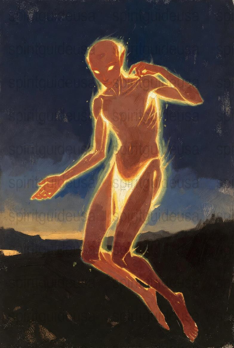 Abstract Golden Figure Painting, Modern Art Print, Contemporary Wall Decor, Mystical Artwork, Unique Home Decoration