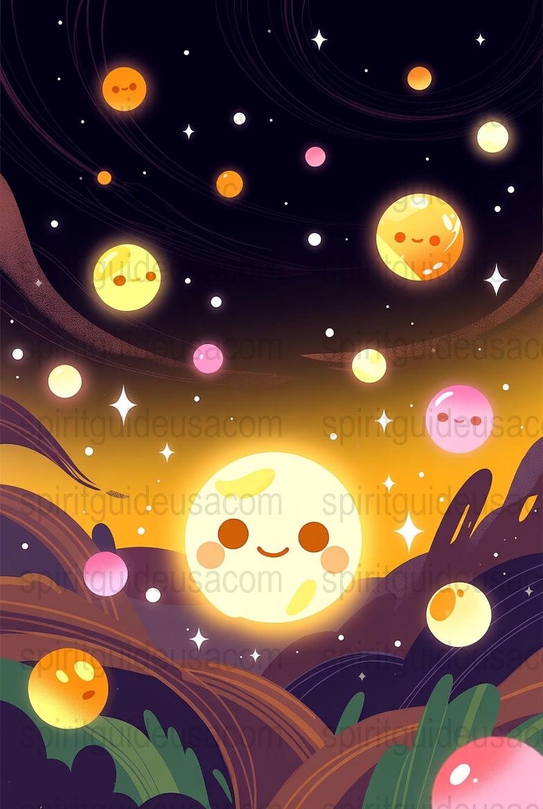 Whimsical Space Art Poster, Planets and Stars, Colorful Galaxy Illustration, Children's Room Decor, Vibrant Wall Art Print