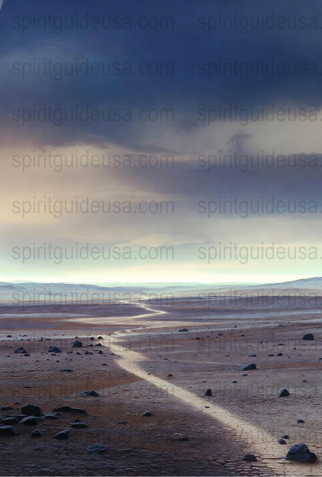 Dramatic Desert Landscape Print, Stormy Sky Wall Art, Pathway Photo, Nature Home Decor