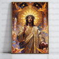 Jesus Christ Sacred Heart Religious Art Print, Christian Home Decor, Spiritual Wall Art, Catholic Gift, Church Painting, Angels Decor