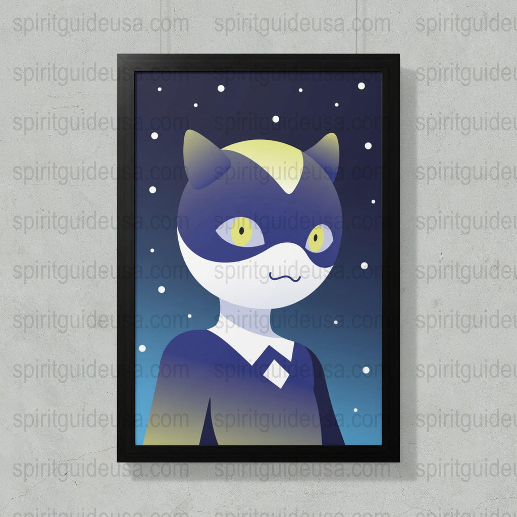 Cat Astronaut Art Print, Space Themed Nursery Decor, Kids Room Wall Art, Framed Cosmic Cat Poster, Unique Gift Idea