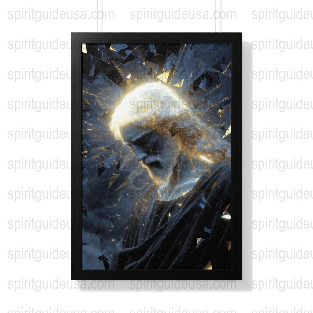 Mystical Art Print, Celestial Being with Radiant Aura, Spiritual Wall Decor, Cosmic Energy Poster, Unique Home Decoration 12x16