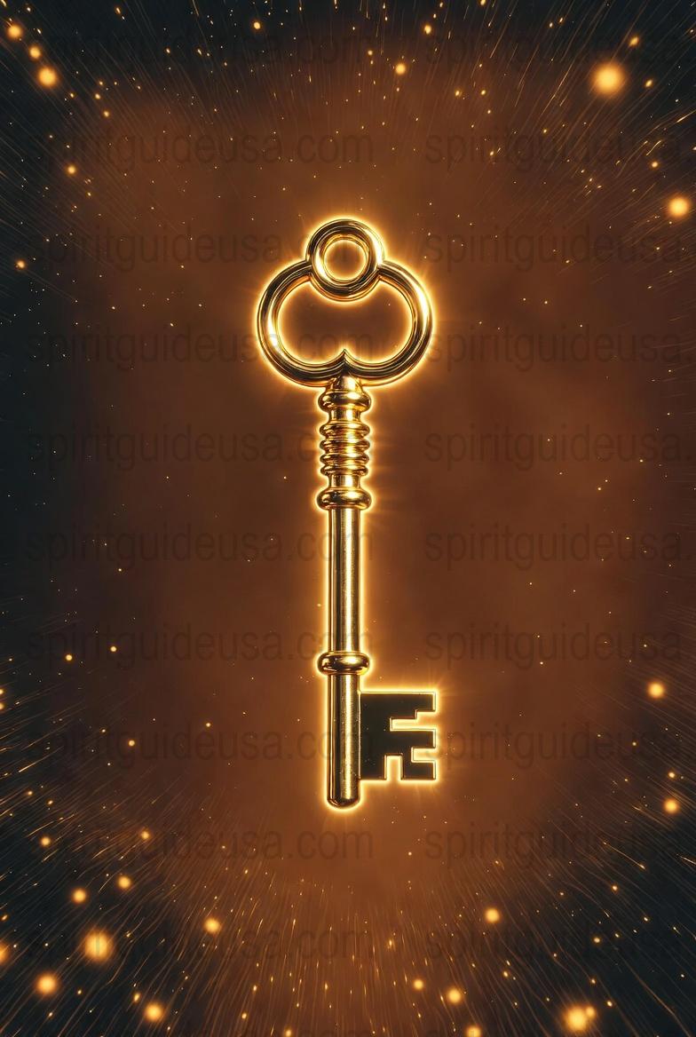 Vintage Golden Key Wall Art, Antique Key Illustration, Mystical Home Decor, Fantasy Poster Print, Unique Gift Idea