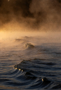 Dramatic Ocean Sunrise Photo Print, Coastal Wall Art, Misty Waves Seascape, Golden Hour Ocean Photography, Home Decor