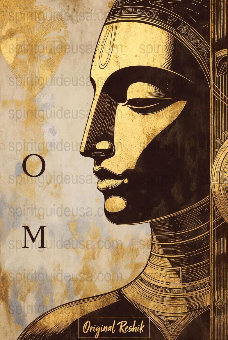 Vintage Buddha Art Print, Spiritual Meditation Wall Decor, Antique Gold Buddha Poster, Zen Home Decoration, Unique Yoga Studio Art Piece