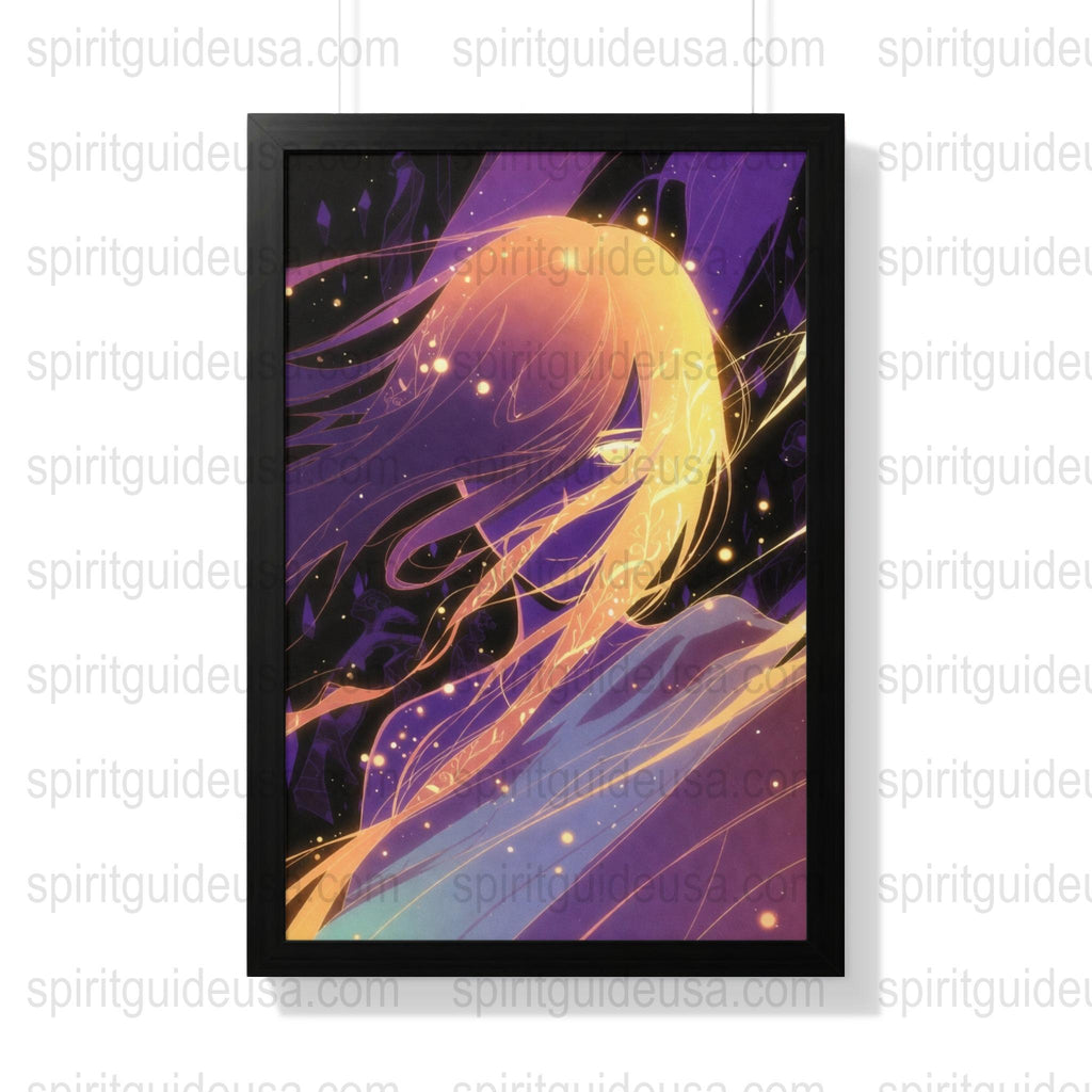 Colorful Abstract Art Print, Modern Cosmic Wall Decor, Vibrant Space Poster, Aesthetic Framed Artwork