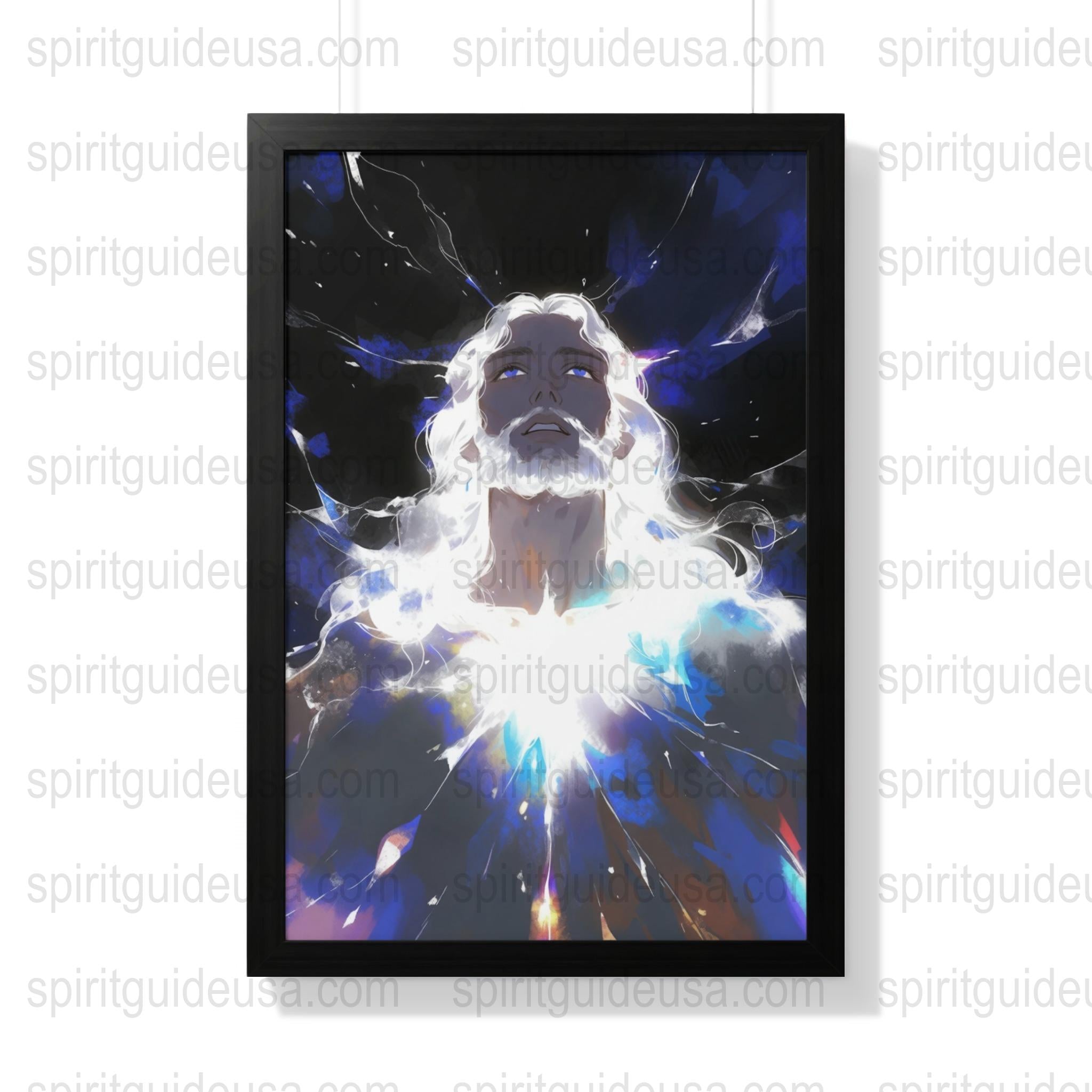 Mystical Art Print, Cosmic Energy Man, Spiritual Wall Decor, Visionary Digital Painting, Fantasy Artwork, Celestial Decor, Cosmic Being