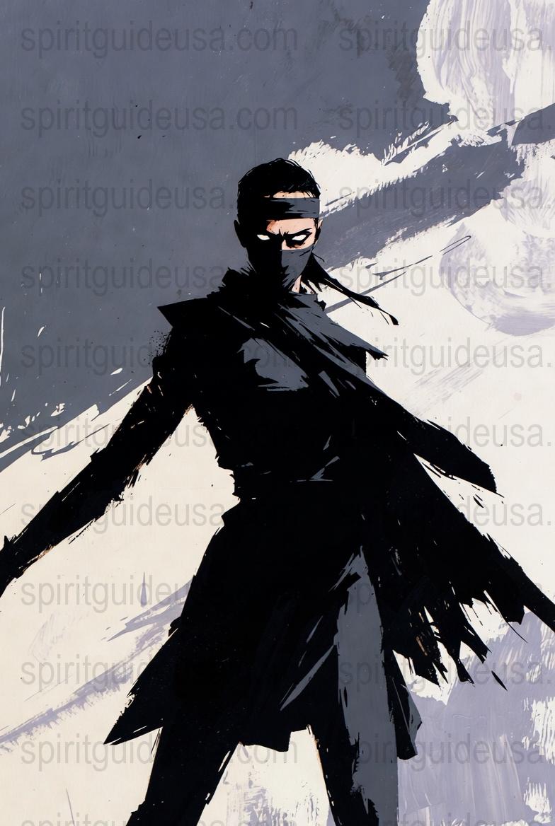 Abstract Spy Art Print, Modern Noir Style Wall Art, Dynamic Black and White Poster, Home Decor