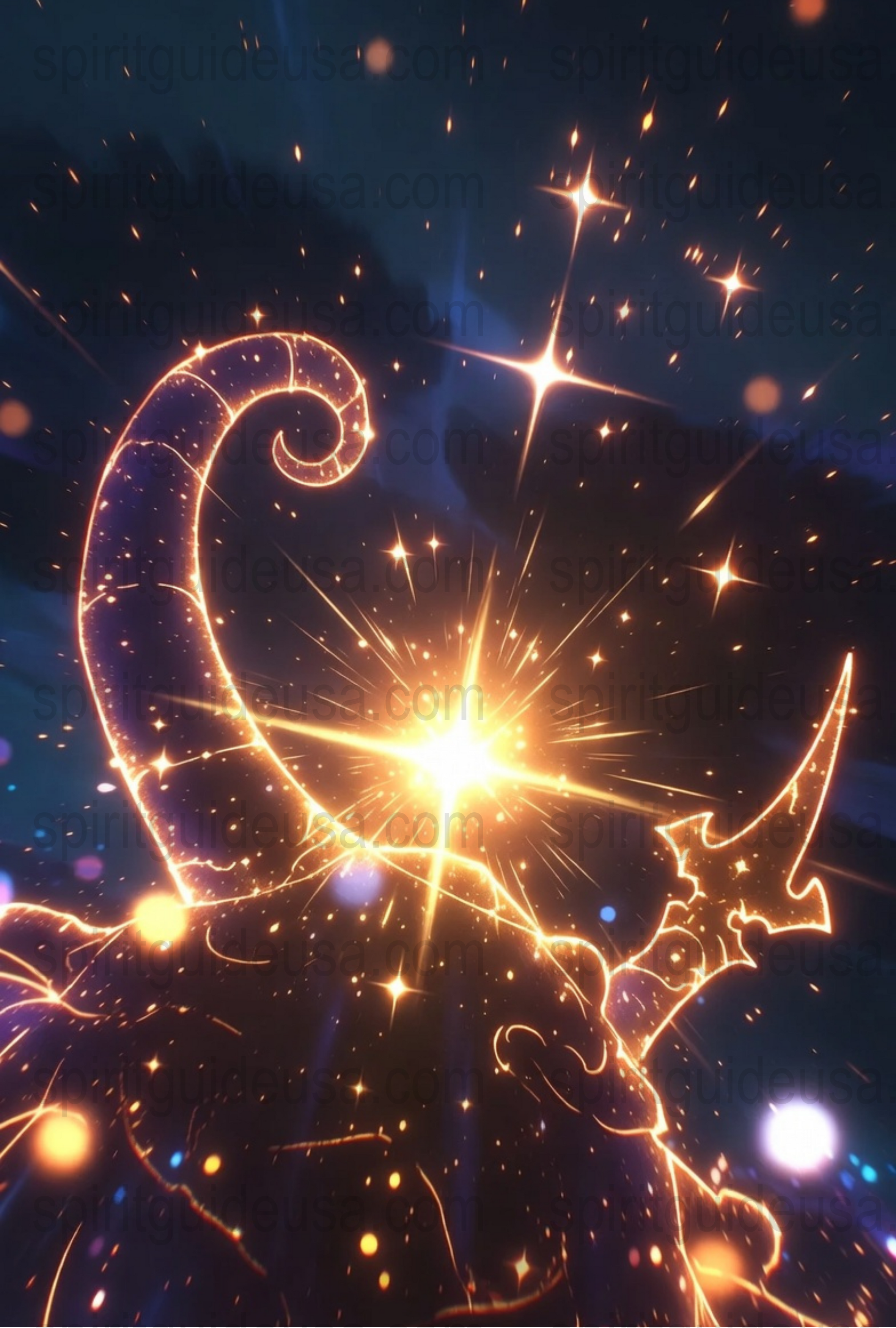 Mystical Wizard Hat Art Print, Magical Stars and Sparks, Fantasy Home Decor Wall Art