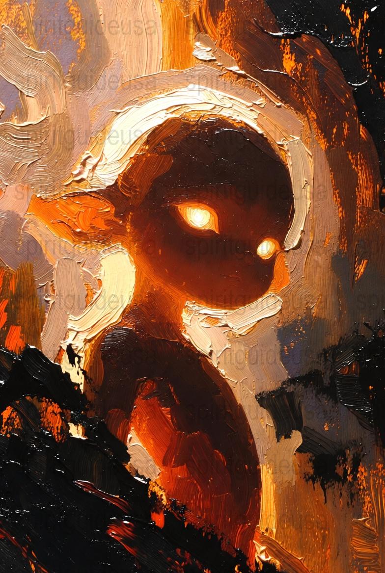 Abstract Red and Orange Textured Art Print, Modern Impasto Painting Home Decor Wall Art