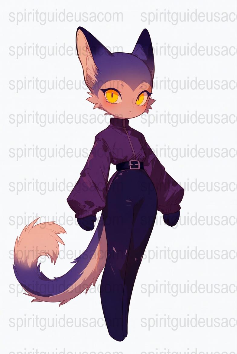 Cute Anime Fox Character Art Print, Vibrant Wall Decor, Fantasy Creature Poster, Unique Illustration Gift