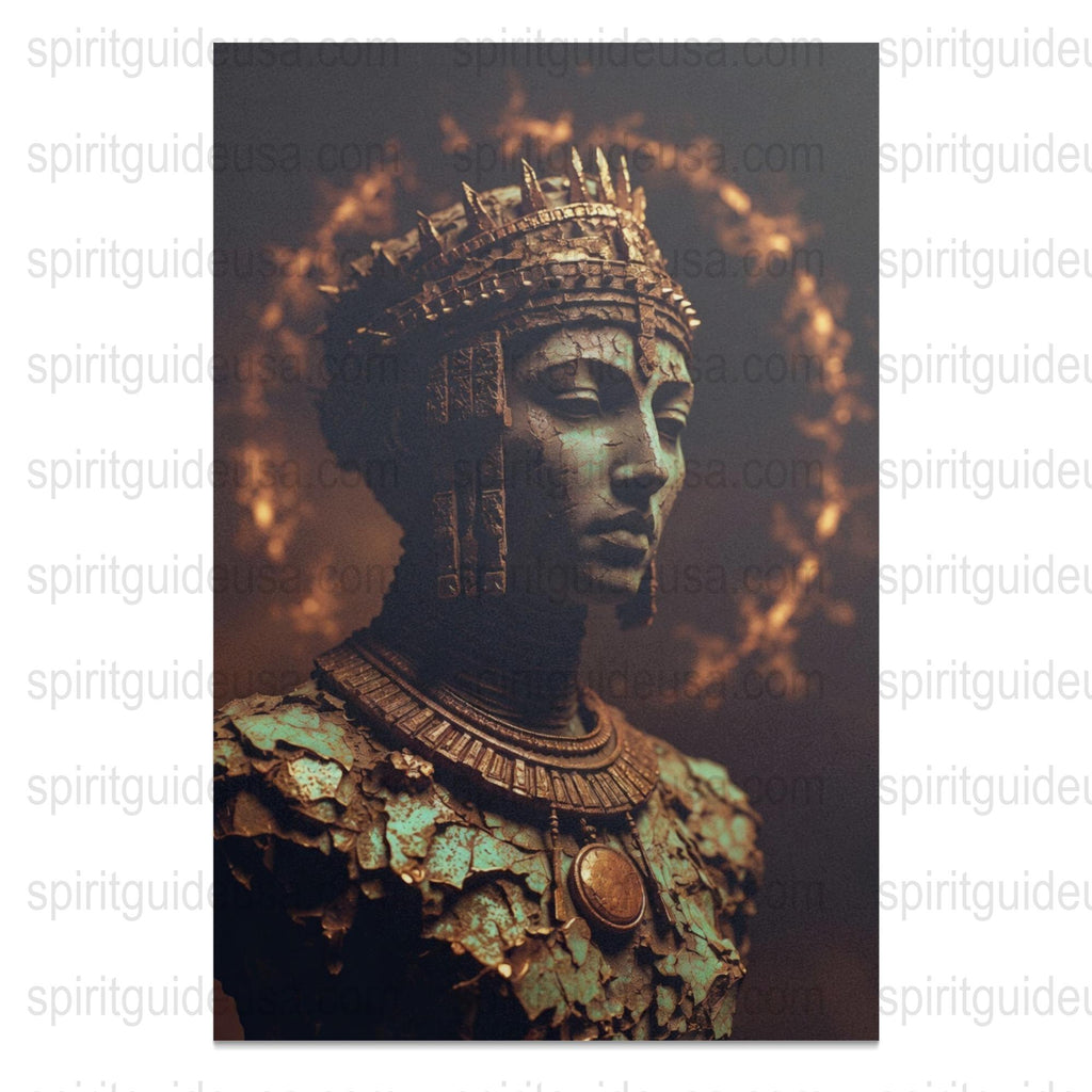 Vintage Bronze Buddha Statue Print, Zen Decor, Spiritual Meditation Art, Asian Wall Art, Yoga Room Decoration, Peaceful Home Decor