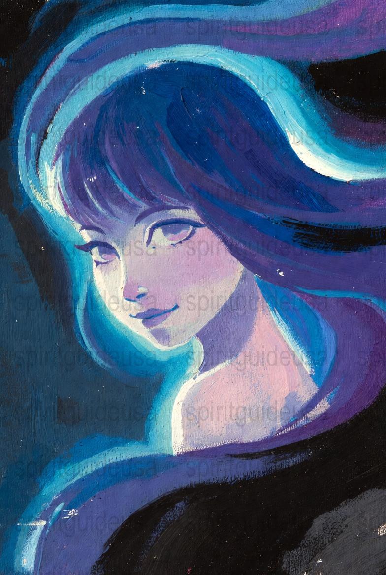 Abstract Woman Portrait Art Print, Colorful Expressionist Painting, Decorative Wall Art, Unique Gift Idea