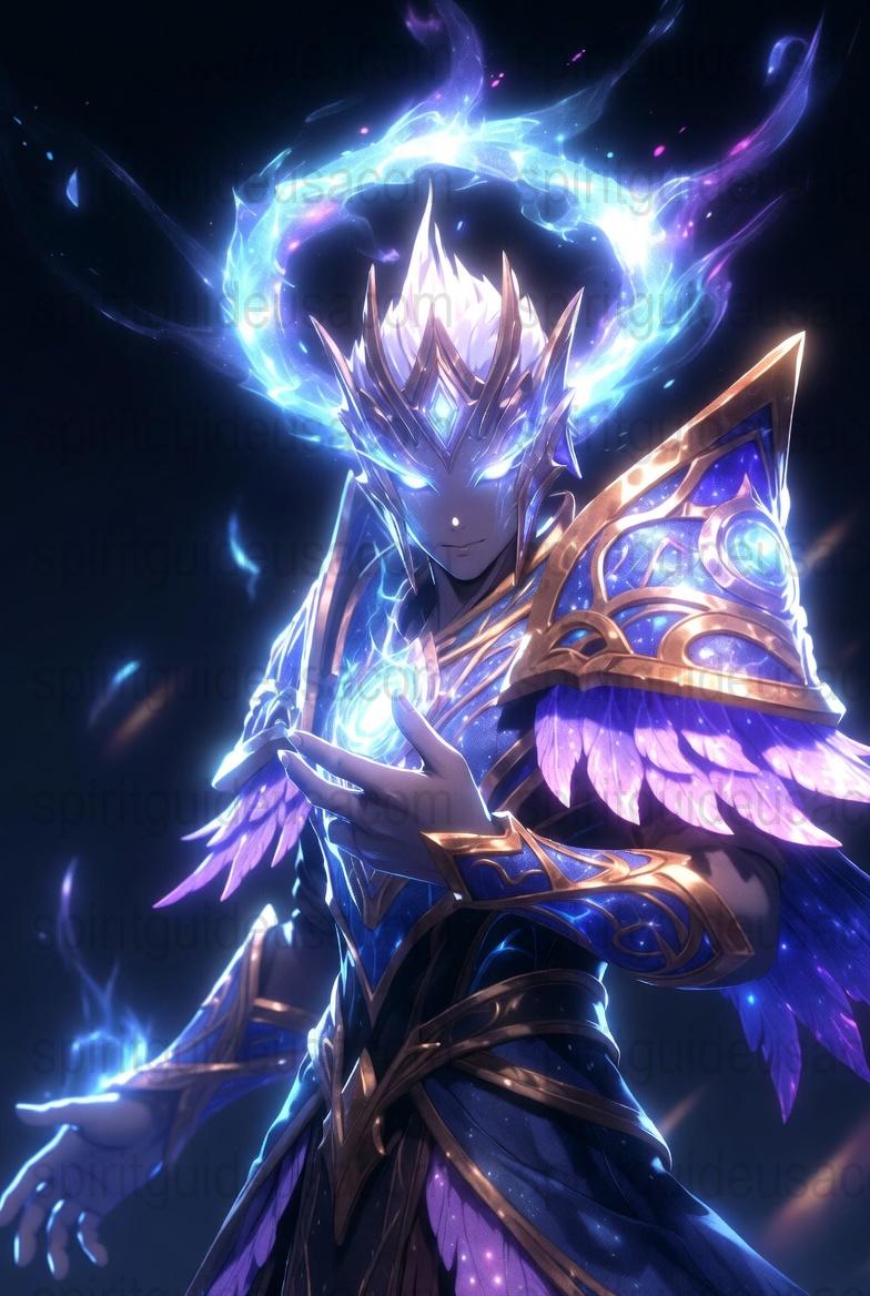 Mystical Blue Knight Digital Art Print, Fantasy Warrior Poster, Glowing Armor Wall Decor, Gaming Room Artwork