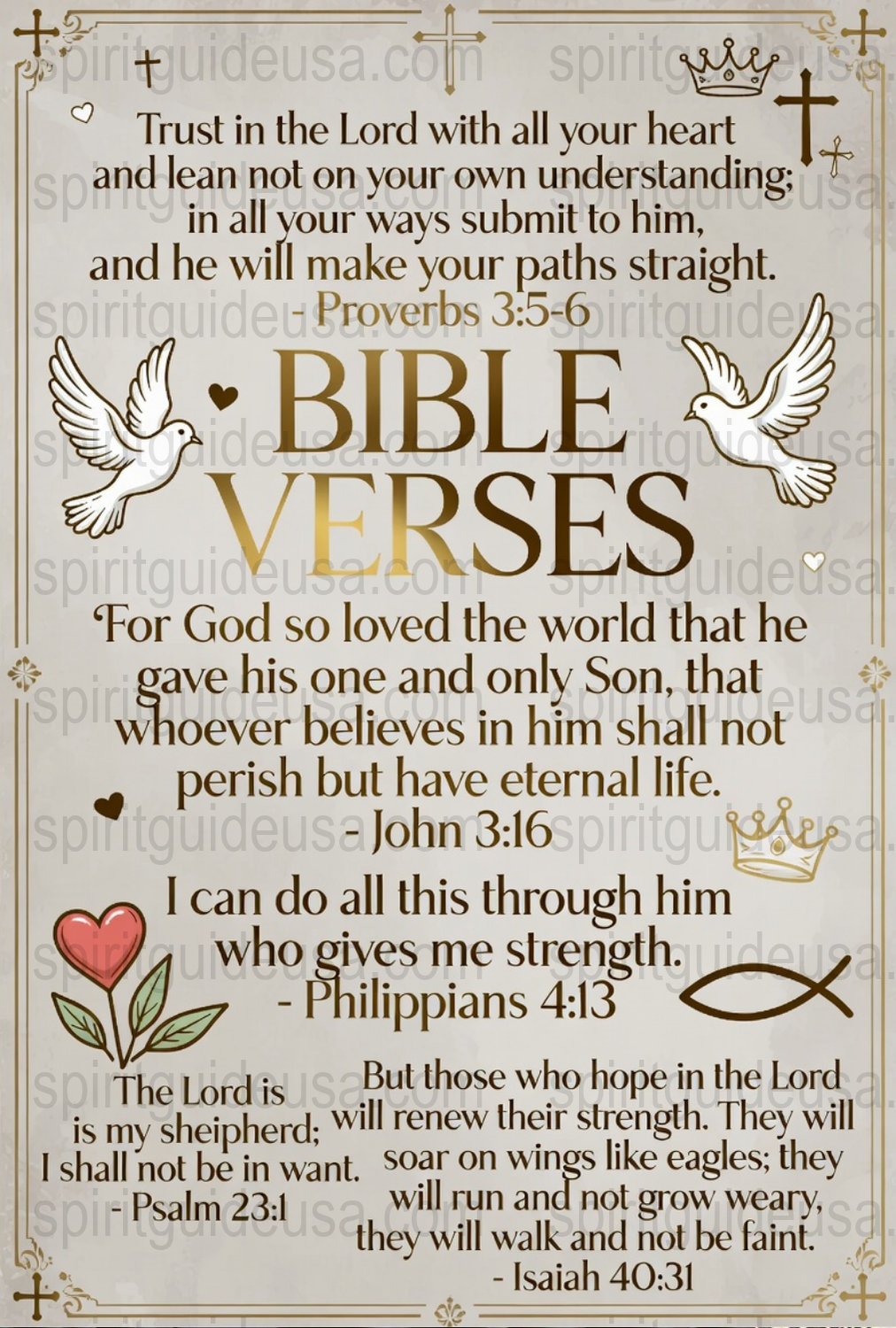 Christian Wall Art Print, Bible Verses Poster, Inspirational Scripture Quotes Decor, Religious Home Decoration, Church Gift Idea