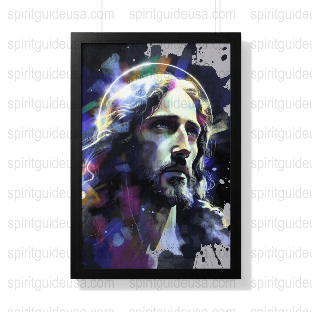 Cosmic Jesus Art Print, Spiritual Wall Decor, Colorful Religious Poster, Christian Gift Idea