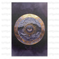 Cosmic Eye Wall Art, Spiritual Decor, Mystical Gold and Black Print, Unique Eye Illustration Canvas