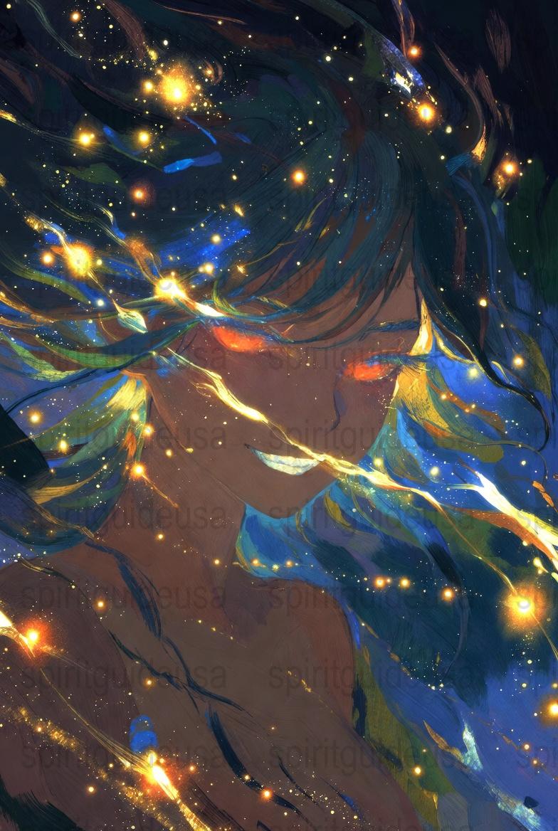 Mystical Space Art Print, Starry Night Cosmic Galaxy Illustration, Abstract Celestial Decor, Vibrant Wall Art, Fantasy Outer Space Poster