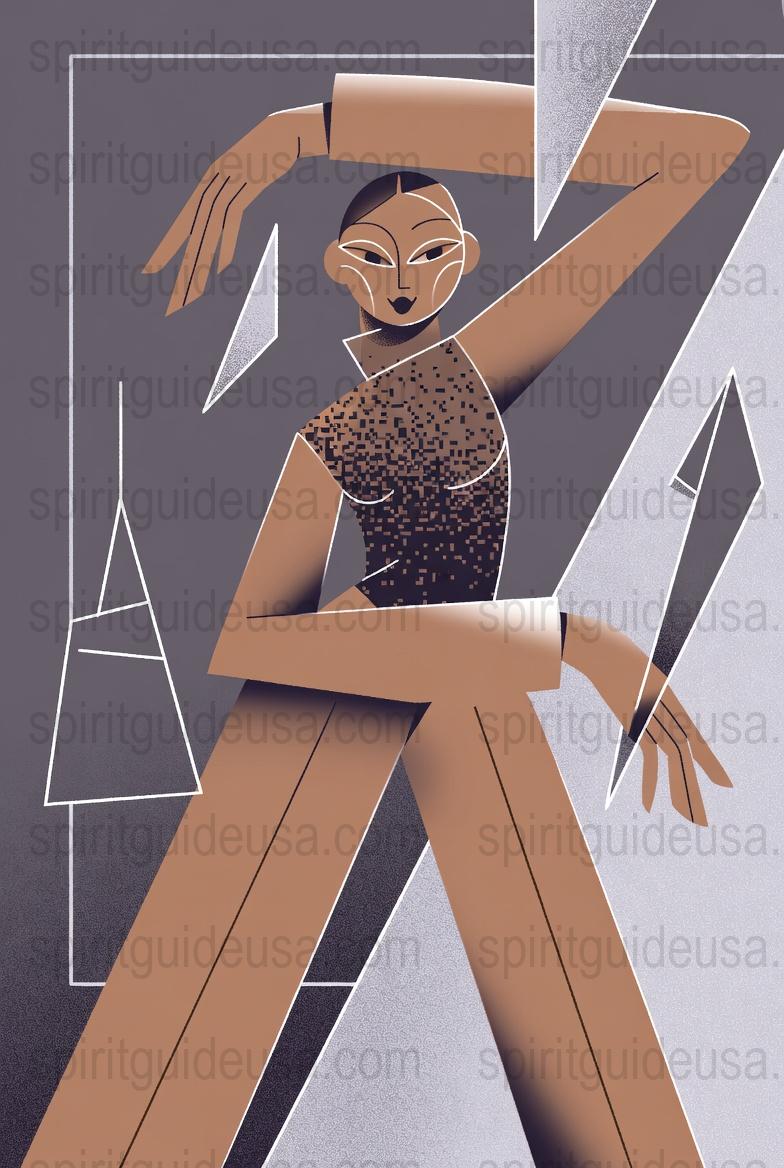 Modern Abstract Art Print, Geometric Female Figure, Stylish Wall Decor, Contemporary Illustration, Home Office Artwork