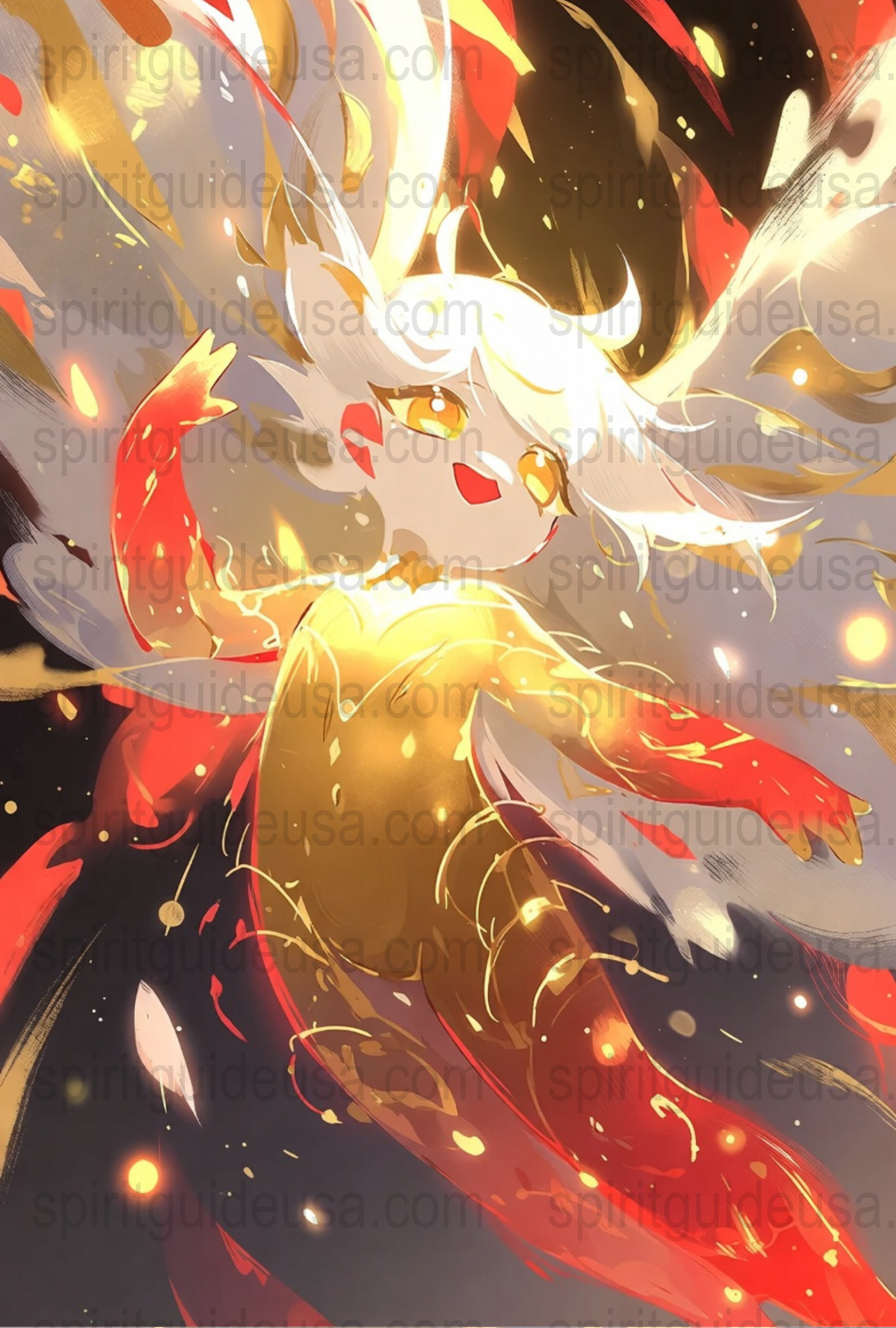 Fantasy Fox Art Print, Colorful Fox in Magical Forest, Vibrant Wall Decor, Mythical Creature Poster