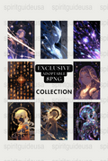 Exclusive Spiritual Art Print Collection, Mystical Cosmic Energy Illustrations Set
