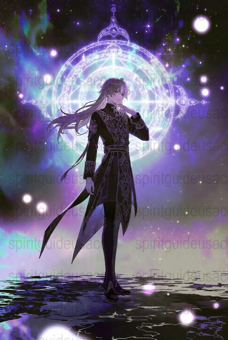 Fantasy Elf Art Print, Mystical Night Sky, Celestial Magic Poster, Enchanted Forest Home Decor, Wall Art