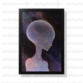 Alien Art Print, Extraterrestrial Being Poster, Cosmic Sci-Fi Wall Decor, Space Themed Room Decoration, Unique Gift Idea