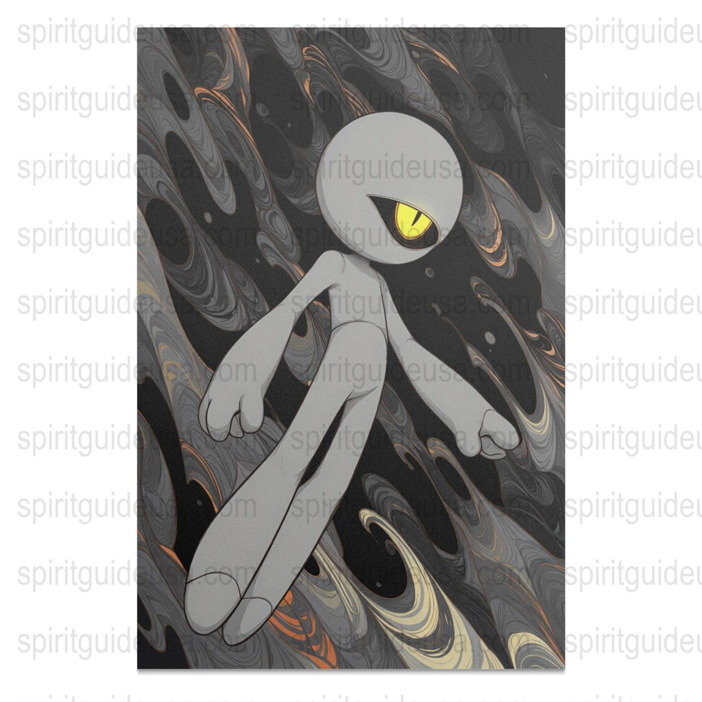Abstract Alien Art Poster, Modern Space Creature Wall Decor, Sci-Fi Themed Print, Unique Gift Idea