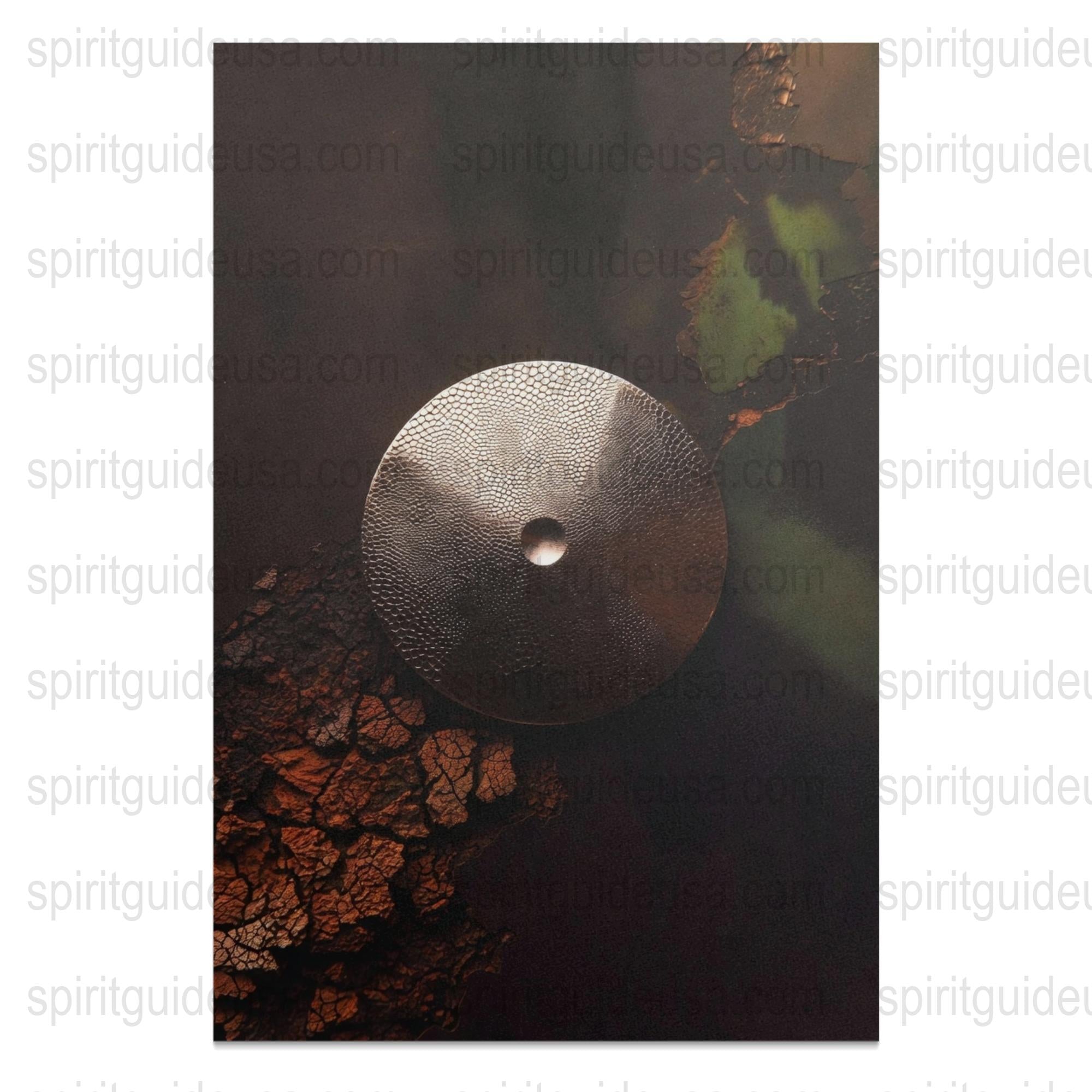 Abstract Wall Art, Textured Bronze Circle, Modern Home Decor, Unique Office Artwork, Contemporary Design, Circular Metal Print