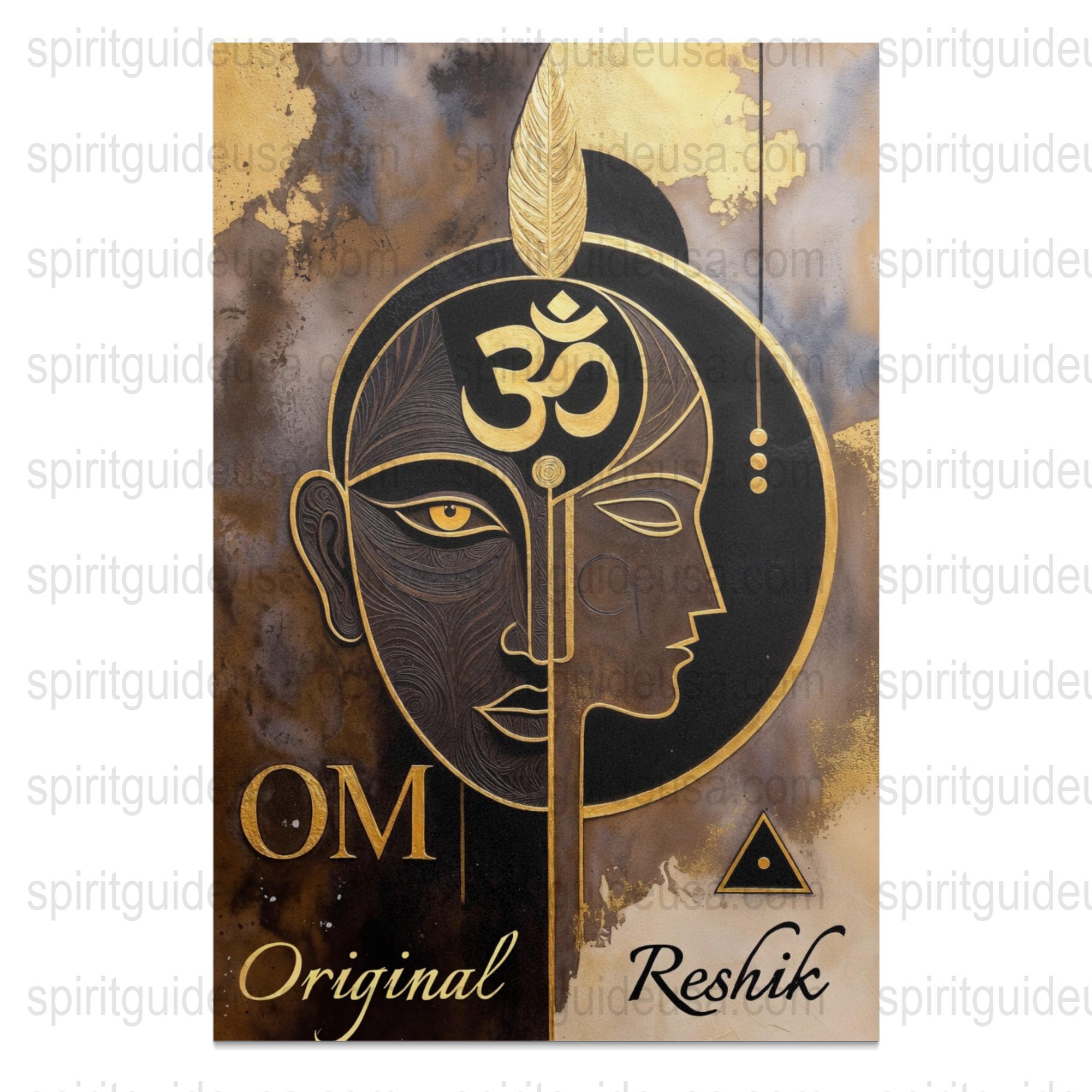 Om Symbol Spiritual Wall Art, Abstract Meditation Canvas Print, Modern Yoga Studio Decor, Zen Home Decoration, Unique Gift Idea