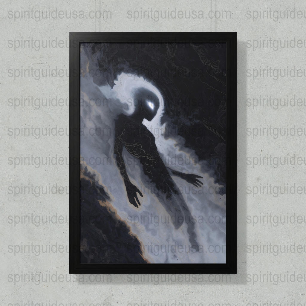 Surreal Astronaut Art Print, Cosmic Explorer Wall Decor, Abstract Space Poster, Modern Home Decoration, Sci-Fi Artwork