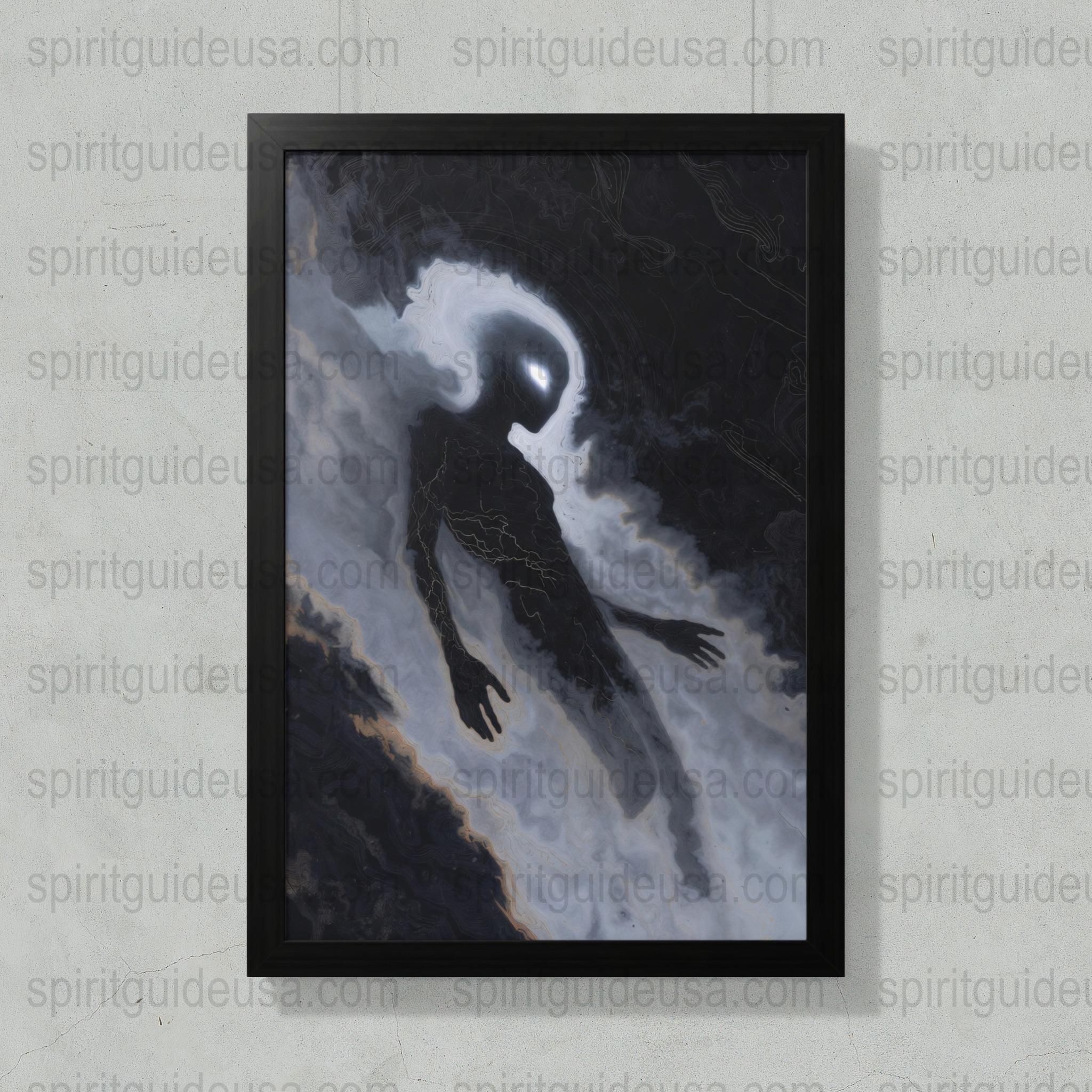 Surreal Astronaut Art Print, Cosmic Explorer Wall Decor, Abstract Space Poster, Modern Home Decoration, Sci-Fi Artwork