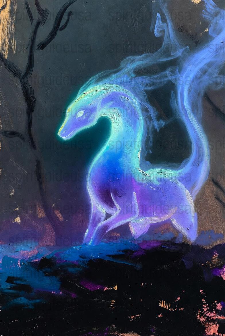 Mystical Blue Dragon Art Print, Fantasy Creature Wall Decor, Enchanted Forest Poster, Mythical Animal Artwork for Home Gallery