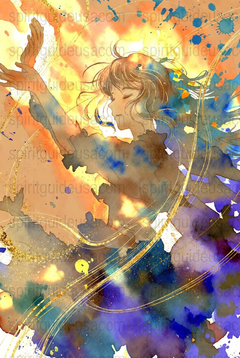 Whimsical Watercolor Art Print, Abstract Dancer Painting, Colorful Modern Wall Art, Vibrant Home Decor, Color Splash Canvas, Unique Artwork