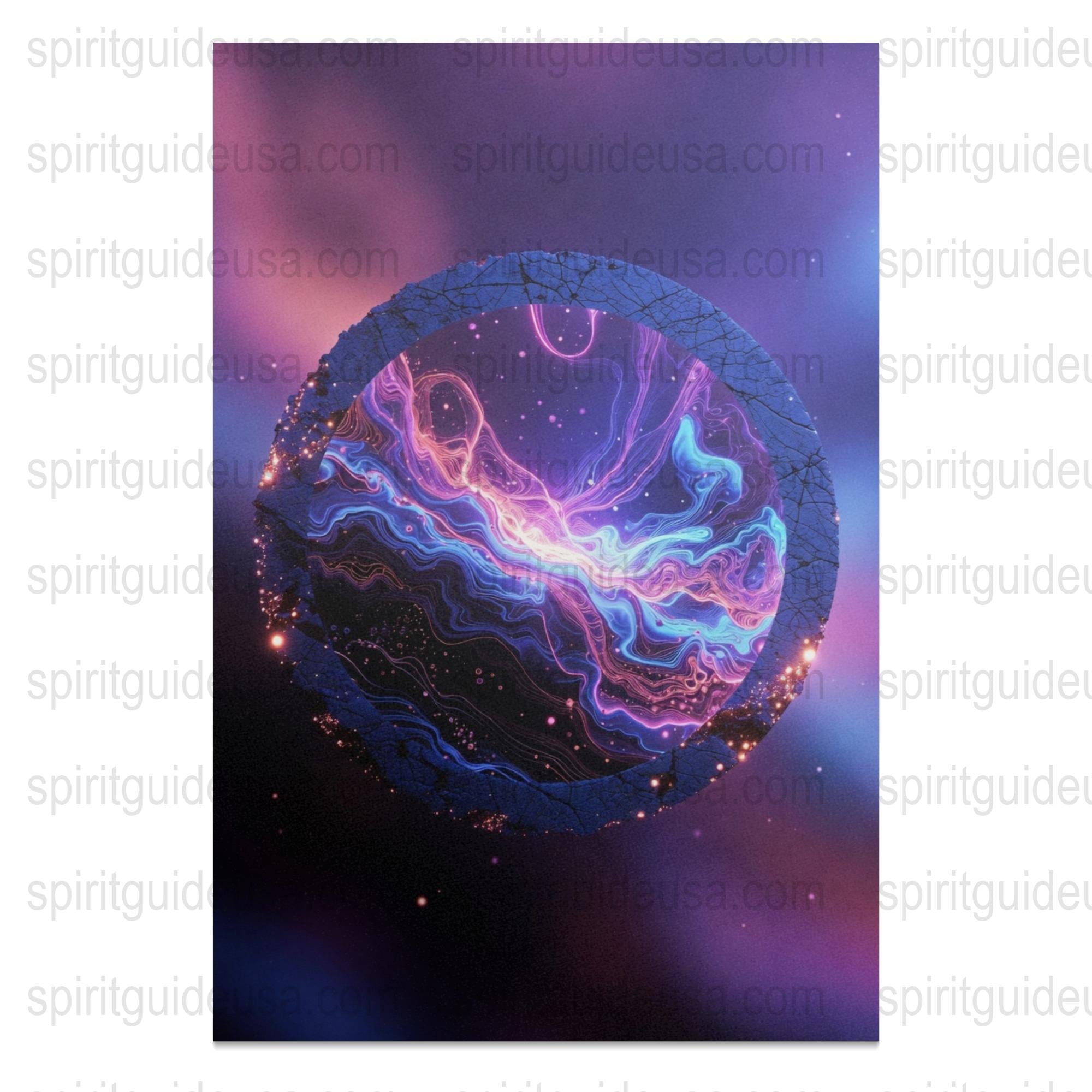 Psychedelic Cosmic Art Print, Abstract Nebula Space Poster, Vibrant Galaxy Wall Decor, Fantasy Universe Artwork, Home Office Decor