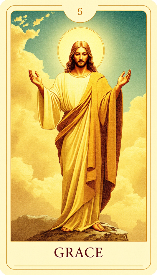 COLLECTOR MASTER EDITION — 1/1 Unique Work (Only One Worldwide) Grace — Vintage-style oracle card titled “Grace”