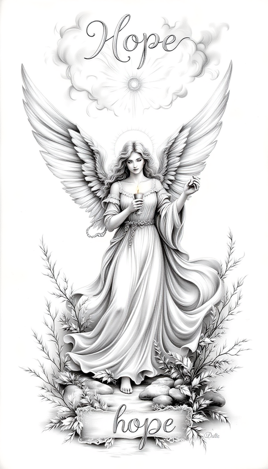 COLLECTOR MASTER EDITION — 1/1 Unique Work (Only One Worldwide) Hope — Vintage-style oracle card titled “Hope”