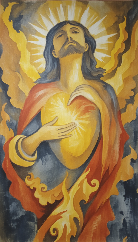 COLLECTOR MASTER EDITION — 1/1 Unique Work (Only One Worldwide) The Sacred Heart of Jesus"