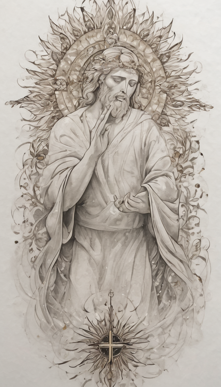 Ultra luxury Christian prayer card, front design of Jesus Christ surrounded by glowing golden divine light, hyper-realistic face full of compassion, illuminated halo shaped like a radiant cross, intricate Byzantine gold mosaic patterns in background, metallic gold foil borders, sacred geometric patterns softly glowing, premium spiritual art, soft heavenly rays shining behind Him, ultra-detailed 12K rendering, elegant typography “Divine Protection”, high-end collector prayer card aesthetic, photorealistic te