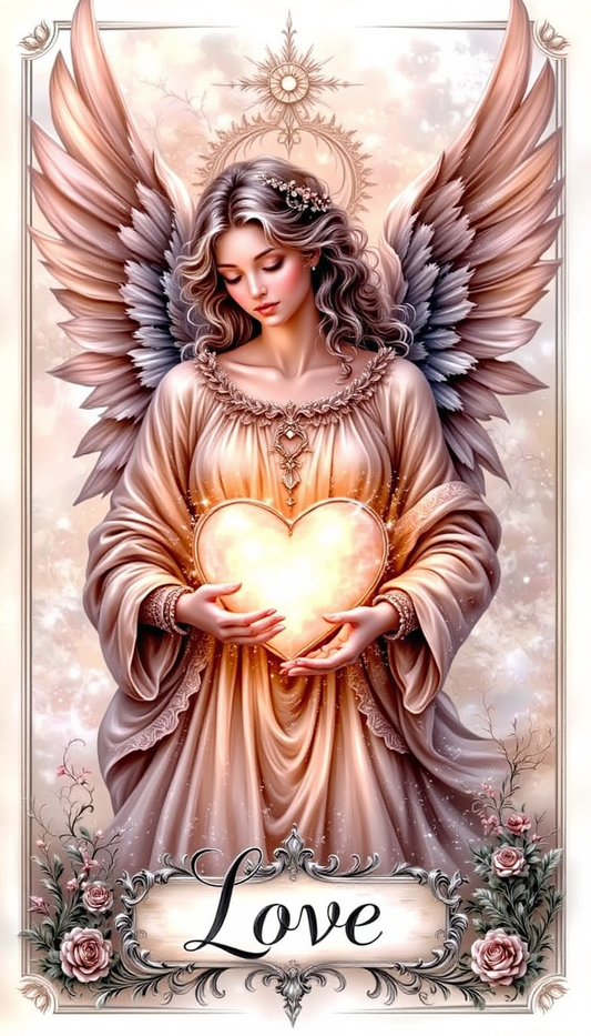 COLLECTOR MASTER EDITION — 1/1 Unique Work (Only One Worldwide) Love — Vintage-style oracle card titled “Love”