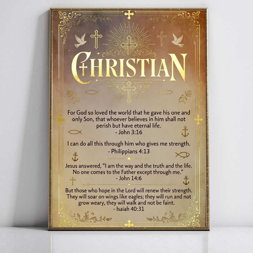 Experience the beauty of God’s presence through this sacred Christian digital artwork inspired by timeless Scripture. Each detail is crafted to reflect divine light, spiritual truth, and heavenly peace. This piece is created for believers who desire to surround themselves with the Word of God and the presence of the Holy Spirit.

“Let there be light.” – Genesis 1:3
From the very first breath of creation, God spoke light into existence. This artwork carries the essence of that holy moment—glowing, pure, and 